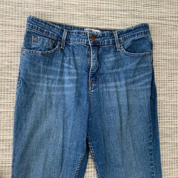 Levi Strauss Signature Medium Wash At Waist Bootcut Jeans 14 Short - Picture 4 of 12
